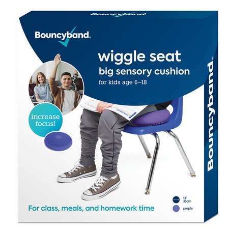 BOUNCYBANDS Big Wiggle Seat Sensory Cushion, Purple WS33PU